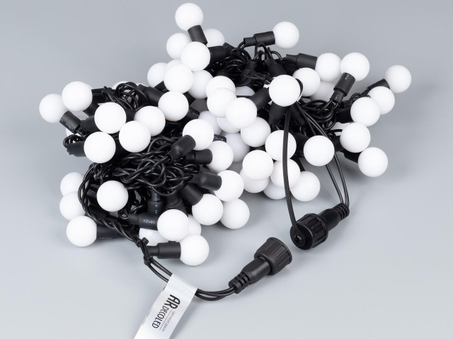 Светодиодная гирлянда ARD-BALL-PRO-D23-10000-BLACK-80LED RGB (230V, 7W) (Ardecoled, IP65) фото:7