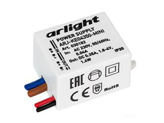 Блок питания ARJ-KE04350-MINI (1.4W, 350mA) (Arlight, IP20 Пластик, 5 лет) фото:8