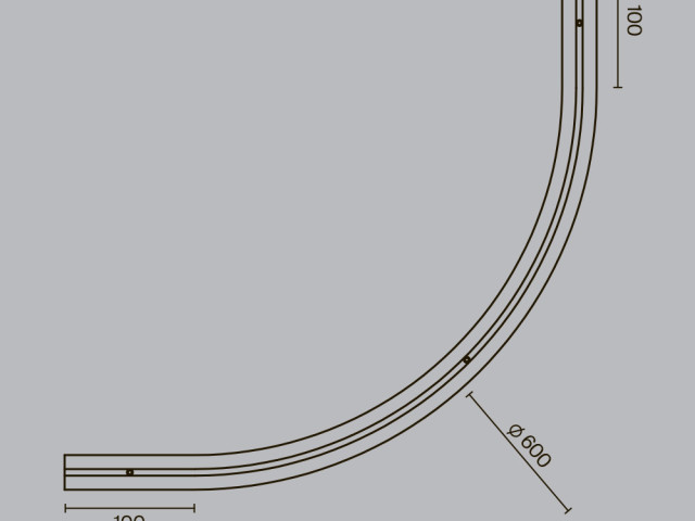 Комплектующие для систем освещения с токоведущими элементами Technical TRA184-R600-12B фото:7