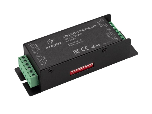 Декодер ARL-7022-DMX (12-24V, 3x6A, DMX512) (Arlight, IP20 Металл, 3 года) фото:9