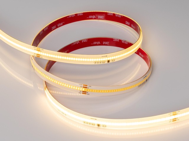 Лента герметичная SPI-COB-SE-X378-12mm 24V Warm2700-PX63-BPT (7 W/m, IP65, 5m) (Arlight, бегущий огонь) фото:2