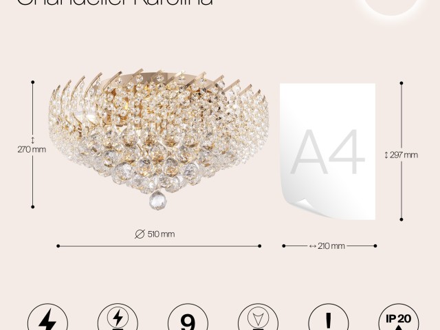 Люстра Maytoni DIA120-09-G фото:16
