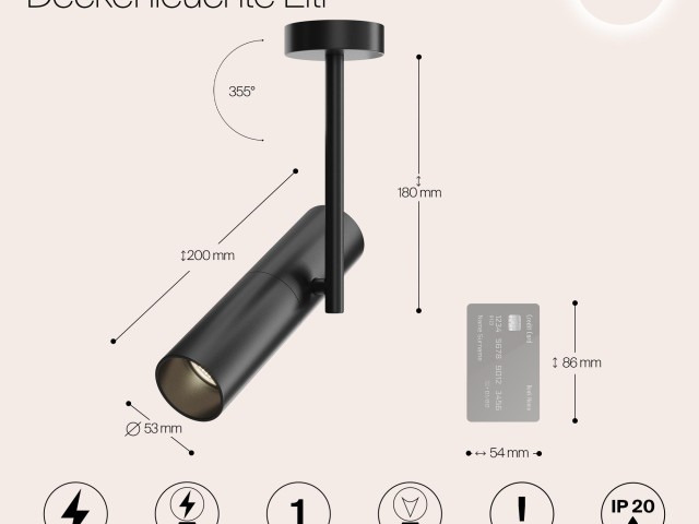 Потолочный светильник Technical C020CL-01B фото:5