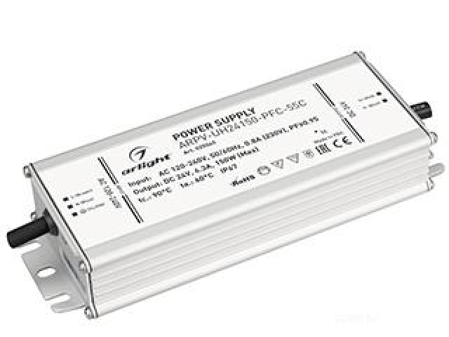 Блок питания ARPV-UH24150-PFC-55C (24V, 6.3A, 150W) (Arlight, IP67 Металл, 5 лет) фото:6