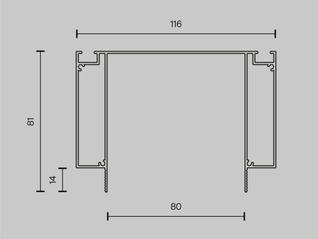 Профиль Technical ALM-11681-PL-W-2M фото:1