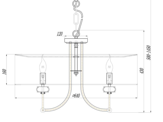 Подвесной светильник Maytoni ARM006PL-08G фото:2
