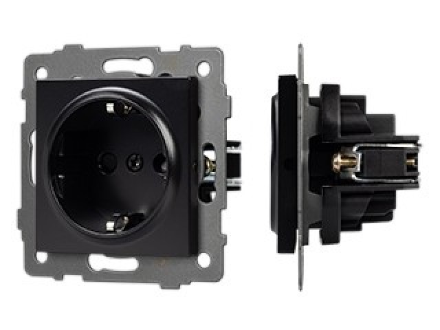 Механизм электрической розетки SCT-MEU1-PL-BK-V (250V, 16A) (Arlight, -) фото:3