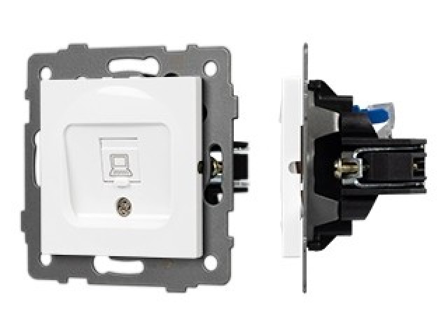 Механизм компьютерной розетки SCT-MPC1-PL-WH-V (RJ-45, CAT6) (Arlight, -) фото:5