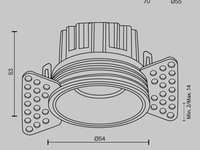 Встраиваемый светильник Technical DL058-7W2.7K-TRS-B фото:63