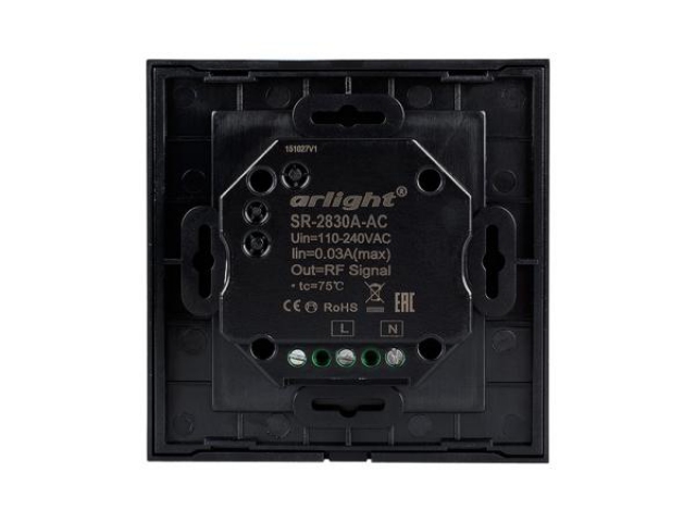 Панель Sens SR-2830A-RF-IN Black (220V,DIM,4 зоны) (Arlight, IP20 Пластик, 3 года) фото:1