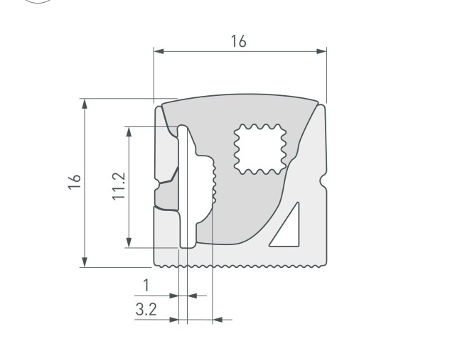 Силиконовый профиль WPH-FLEX-1616-SIDE-S11-20m WHITE (Arlight, Силикон) фото:2