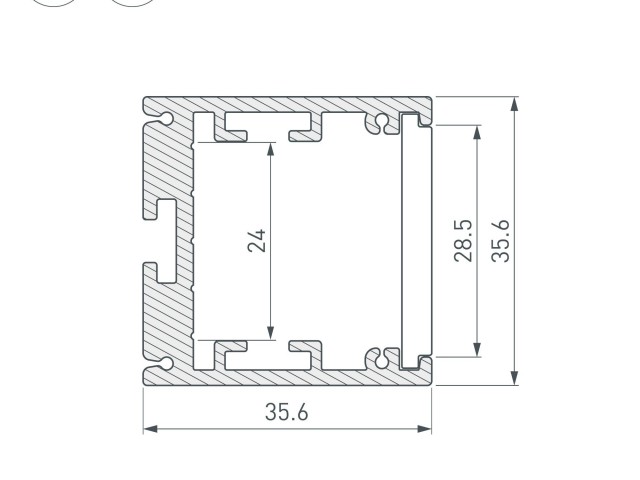 Профиль SL-ARC-3535-D320-W90 WHITE (260мм, дуга 1 из 4) (Arlight, Алюминий) фото:3