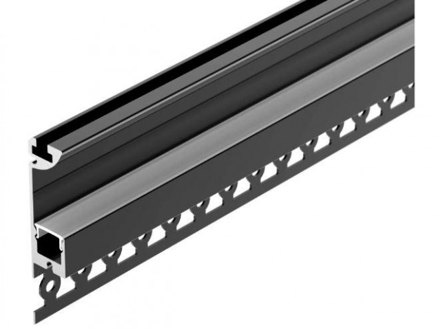 Профиль PLINTUS-FANTOM-L-2000 BLACK (Arlight, Алюминий) фото:1