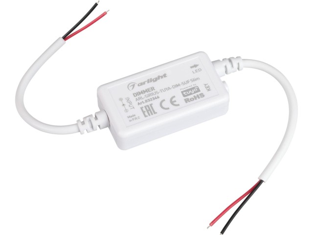 Диммер ARL-SIRIUS-TUYA-DIM-SUF Slim (12-24V, 1x6A, 2.4G) (Arlight, IP20 Пластик, 3 года) фото:1