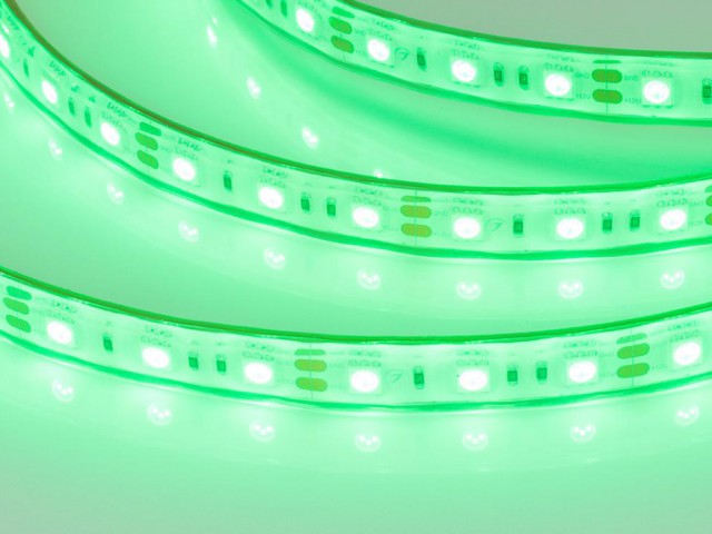 Лента герметичная RTW-PFS-B60-13mm 12V Green (14.4 W/m, IP68, 5060, 5m) (Arlight, 14.4 Вт/м, IP68) фото:4