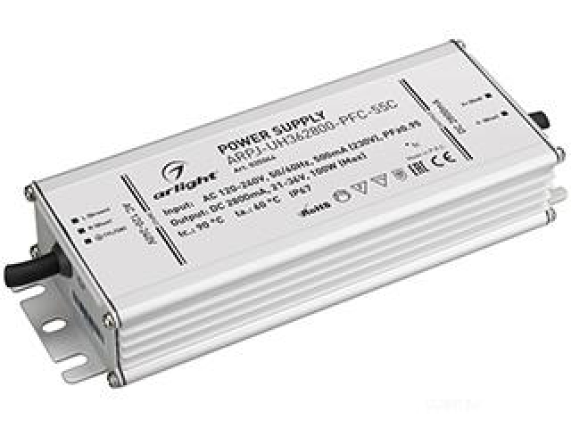Блок питания ARPJ-UH362800-PFC-55C (100W, 2.8A) (Arlight, IP67 Металл, 5 лет) фото:5