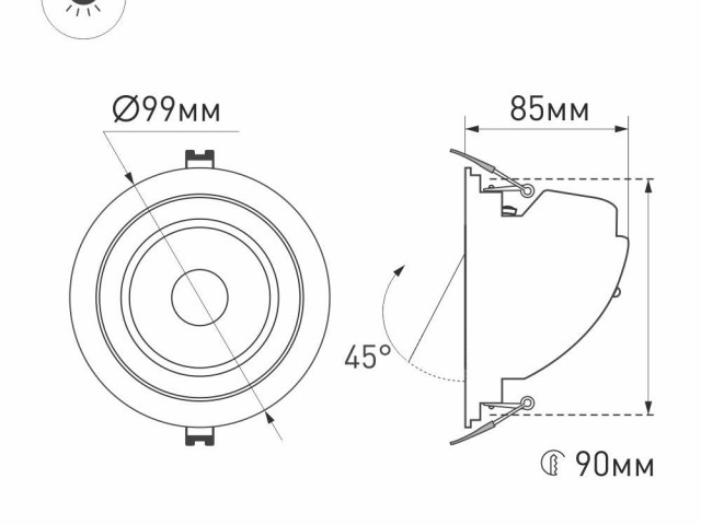 Светильник LTD-EXPLORER-R100-12W Day4000 (WH, 38 deg) (Arlight, IP20 Металл, 3 года) фото:7