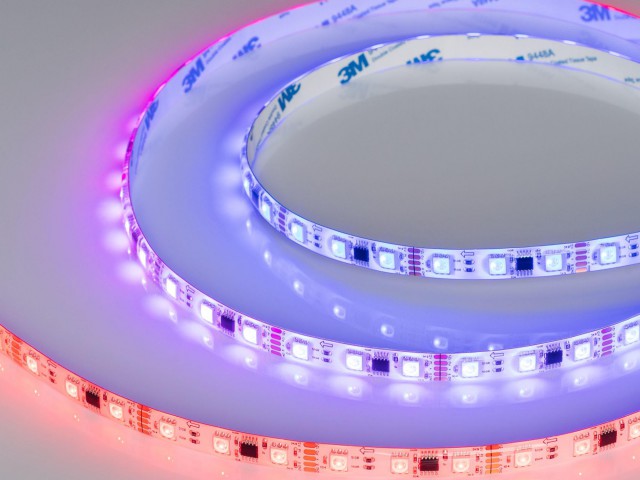 Лента герметичная DMX-SE-B60-10mm 12V RGB-PX3 (14 W/m, IP65, 5060, 5m) (Arlight, -) фото:5