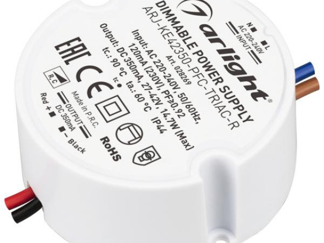 Блок питания ARJ-KE42350-PFC-TRIAC-R (15W, 350mA) (Arlight, IP44 Пластик, 5 лет) фото:4