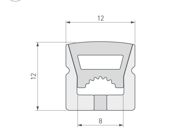 Силиконовый профиль WPH-FLEX-1212-TOP-S8-10m WHITE (Arlight, Силикон) фото:3