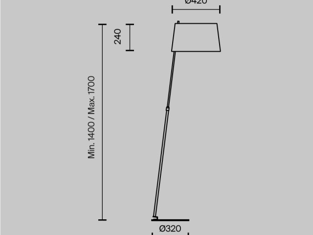 Напольный светильник (торшер) Maytoni MOD613FL-01B фото:1