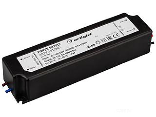 Блок питания ARPV-LV12060 (12V, 5.0A, 60W) (Arlight, IP67 Пластик, 2 года) фото:2