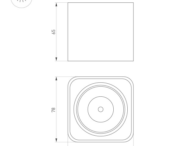 Светильник SP-DICE-S78x78-10W Warm3000 (BK, 24 deg, 230V) (Arlight, IP54 Металл, 5 лет) фото:1