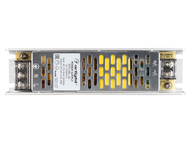 Блок питания HTS-60L-24 (24V, 2.5A, 60W) (Arlight, IP20 Сетка, 3 года) фото:6