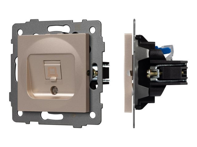 Механизм компьютерной розетки SCT-MPC1-PL-GD-V (RJ-45, CAT6) (Arlight, -) фото:3