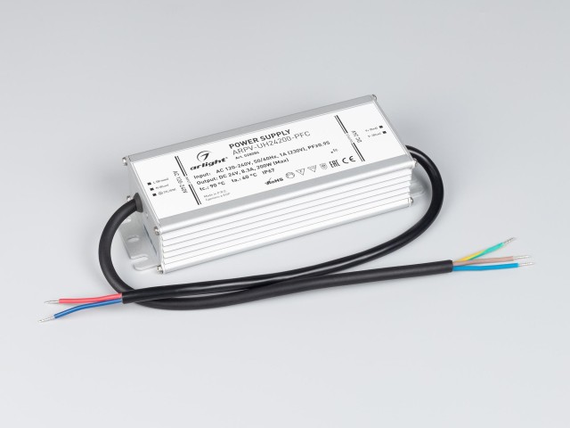 Блок питания ARPV-UH24200-PFC (24V, 8.3A, 200W) (Arlight, IP67 Металл, 7 лет) фото:1