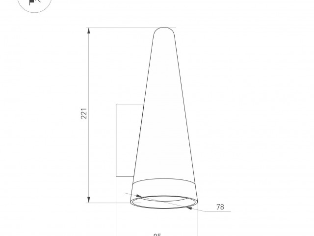 Светильник LGD-CONO-WALL-7W Warm3000 (DG, 36 deg, 230V) (Arlight, IP54 Металл, 3 года) фото:3