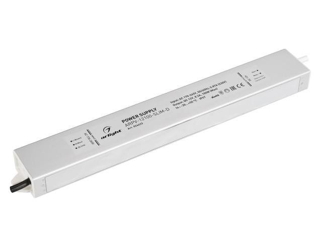 Блок питания ARPV-12100-SLIM-D (12V, 8.3A, 100W) (Arlight, IP67 Металл, 3 года) фото:6