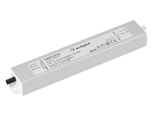 Блок питания ARPV-12030-B (12V, 2.5A, 30W) (Arlight, IP67 Металл, 3 года) фото:5