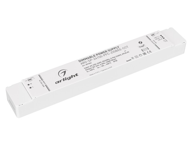 Блок питания ARV-SP-24150-PFC-ZIGBEE-CCT (24V, 6.25A, 150W) (Arlight, IP20 Пластик, 5 лет) фото:4