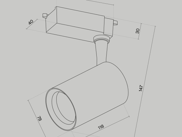 Трековый светильник Technical TR003-1-10W3K-W-W фото:9