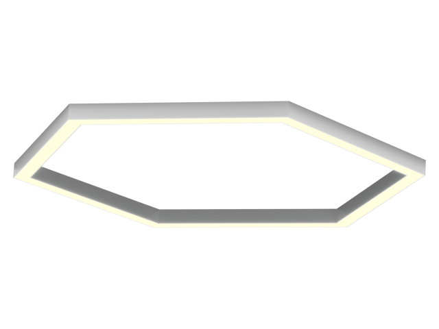 Светильник Шестигранник S50 (RAL9003/634*6mm/LT70 — 3K/80W) фото:1
