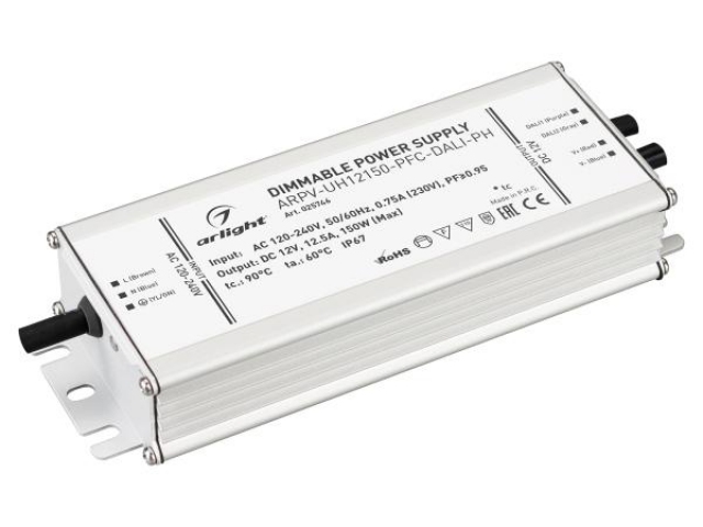 Блок питания ARPV-UH12150-PFC-DALI-PH (12V, 12.5A, 150W) (Arlight, IP67 Металл, 7 лет) фото:5