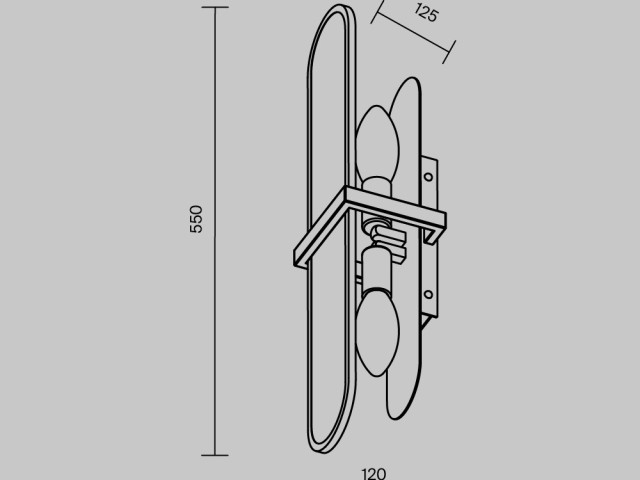 Настенный светильник (бра) Maytoni MOD099WL-02G фото:1