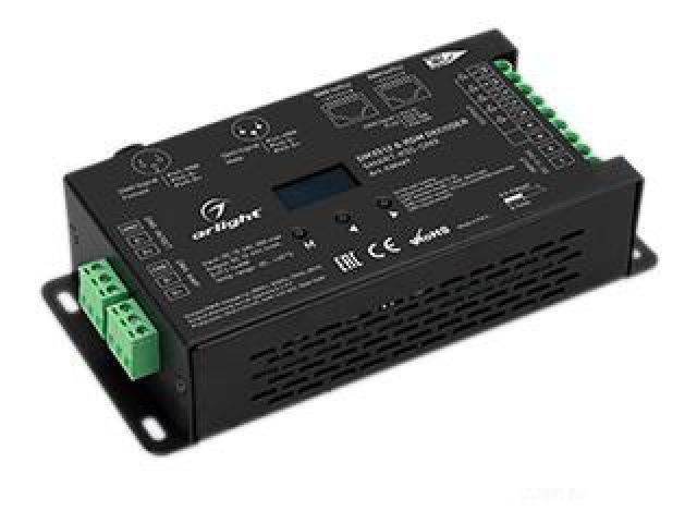 Декодер SMART-K55-DMX (12-24V, 5x6A, XLR3) (Arlight, Металл) фото:2