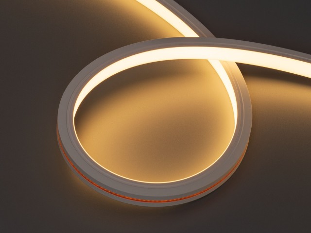 Лента герметичная MOONLIGHT-TOP-X320-13x12mm 24V Warm3000 (5 W/m, IP67, sauna, 15m, wire x2) (Arlight, Вывод вниз, 3 года) фото:4