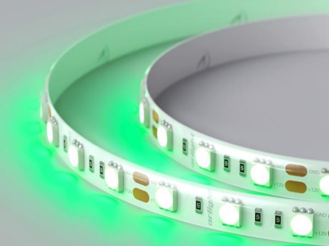 Лента RTW 2-5000SE 12V Green 2x (5060, 300 LED, LUX) (Arlight, 14.4 Вт/м, IP65) фото:9