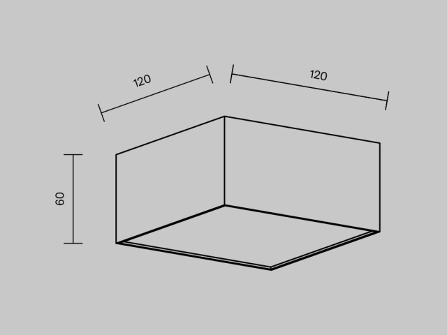 Потолочный светильник Technical C032CL-12W4K-SQ-B фото:1