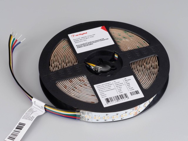 Лента RT-AM360-12mm 24V RGBW-MIX (24 W/m, IP20, 2835/2210, 5m) (Arlight, -) фото:5