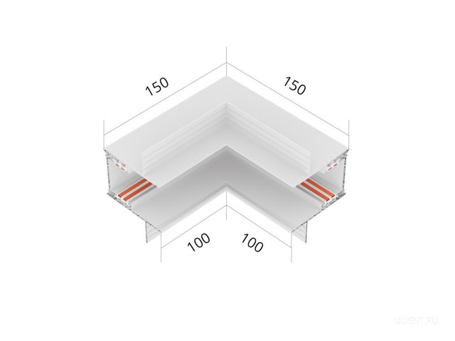 Соединительный элемент HOKASU OneLine Edgeless (L2/RAL9003) фото:2