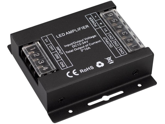 Усилитель ARL-5022-RGB (12-24V, 3x10A, 360-720W) (Arlight, IP20 Металл, 3 года) фото:7