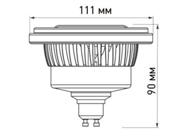 Лампа AR111-FORT-GU10-12W-DIM Day4000 (Reflector, 24 deg, 230V) (Arlight, Металл) фото:4