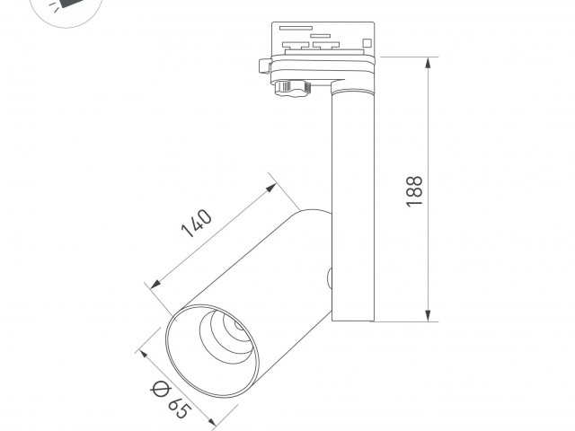 Светильник SP-POLO-TRACK-PIPE-R65-8W Warm3000 (BK-BK, 40 deg) (Arlight, IP20 Металл, 3 года) фото:25