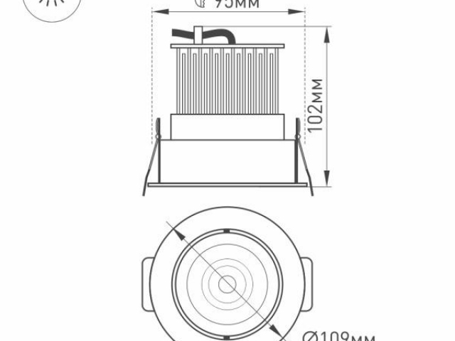 Светодиодный светильник LTD-95WH 9W Day White 45deg (Arlight, IP40 Металл, 3 года) фото:17