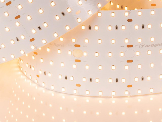 Лента S2-2500 24V Warm 3000K 85mm (2835, 560 LED/m, LUX) (Arlight, 40 Вт/м, IP20) фото:1