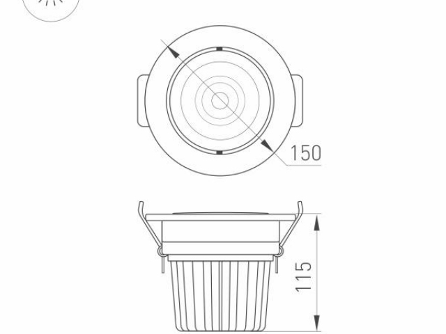 Светодиодный светильник LTD-140WH 25W Warm White 30deg (Arlight, IP40 Металл, 3 года) фото:5